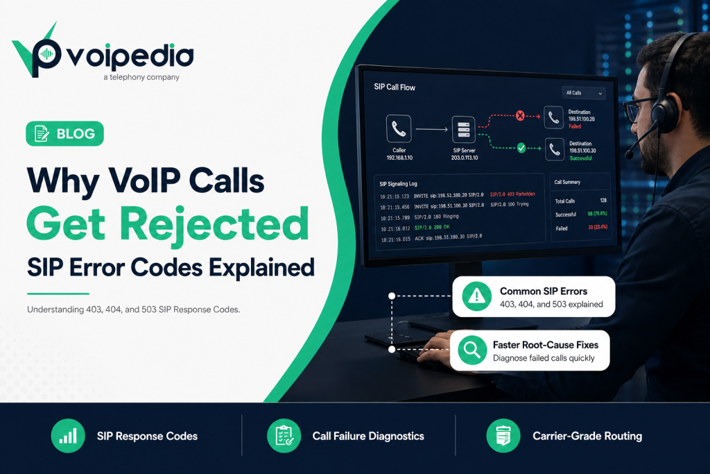 Why VoIP calls get rejected: SIP error codes 403, 404, and 503 explained