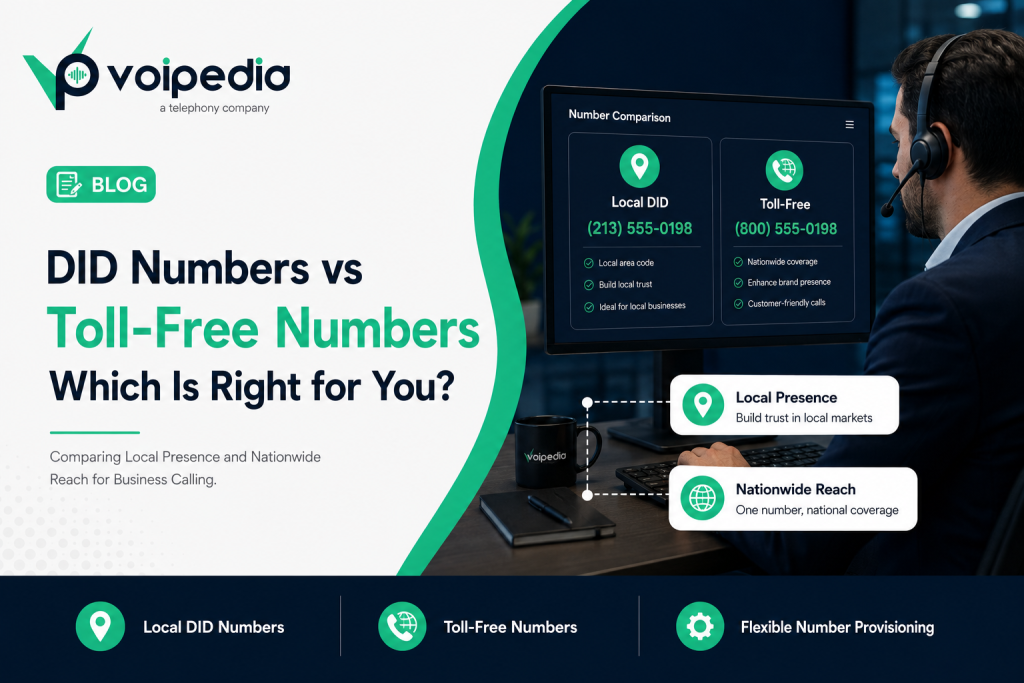DID numbers vs toll-free numbers comparison for business phone systems